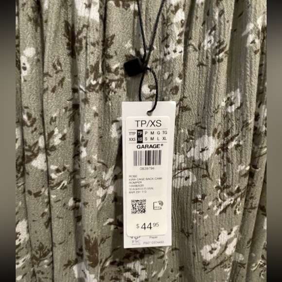 Brand New With Tag Garage Floral Print Romper/Dress with Shorts Underneath - Picture 3 of 4